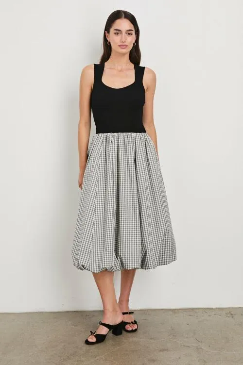 Women Rails Dresses and Rompers Rosalind Dress Ivory Jet Gingham Black