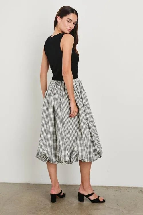 Women Rails Dresses and Rompers Rosalind Dress Ivory Jet Gingham Black Women Rails Dresses and Rompers Rosalind Dress Ivory Jet Gingham Black