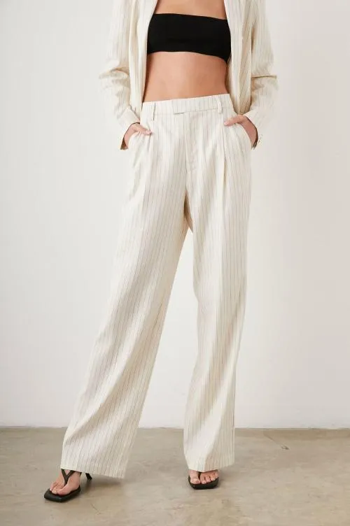Women Rails Pants and Shorts Marnie Pant Ivory Pinstripe