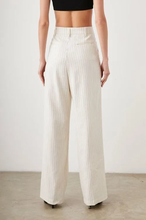 Women Rails Pants and Shorts Marnie Pant Ivory Pinstripe