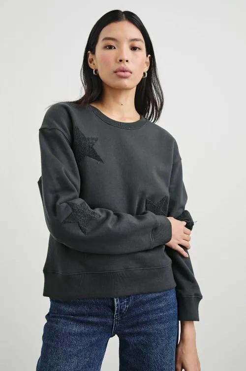 Women Rails Sleepwear and Lounge Sonia Sweatshirt Washed Black Women Rails Sleepwear and Lounge Sonia Sweatshirt Washed Black