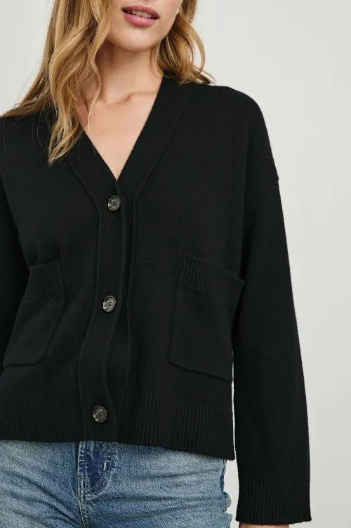 Women Rails Sweaters Lindi Cardigan Black Women Rails Sweaters Lindi Cardigan Black