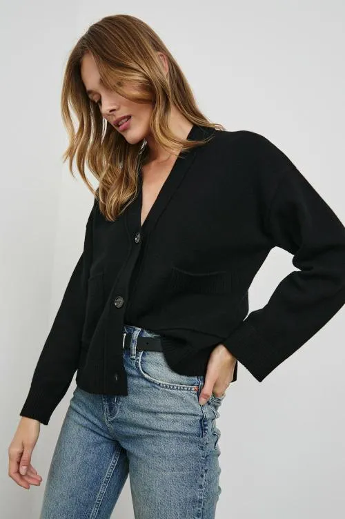 Women Rails Sweaters Lindi Cardigan Black Women Rails Sweaters Lindi Cardigan Black
