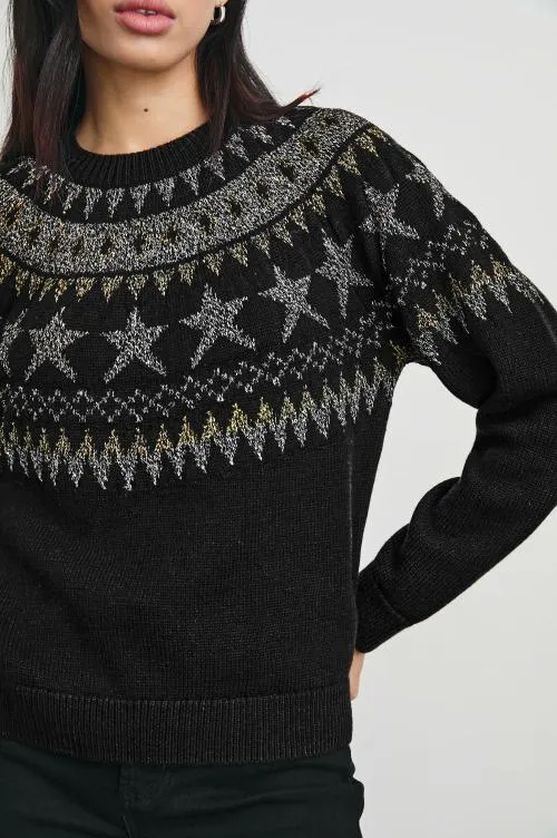 Women Rails Sweaters Zoey Sweater Metallic Fair Isle
