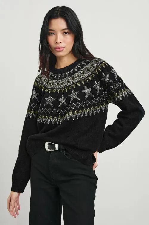 Women Rails Sweaters Zoey Sweater Metallic Fair Isle
