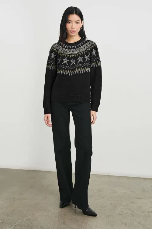 Women Rails Sweaters Zoey Sweater Metallic Fair Isle