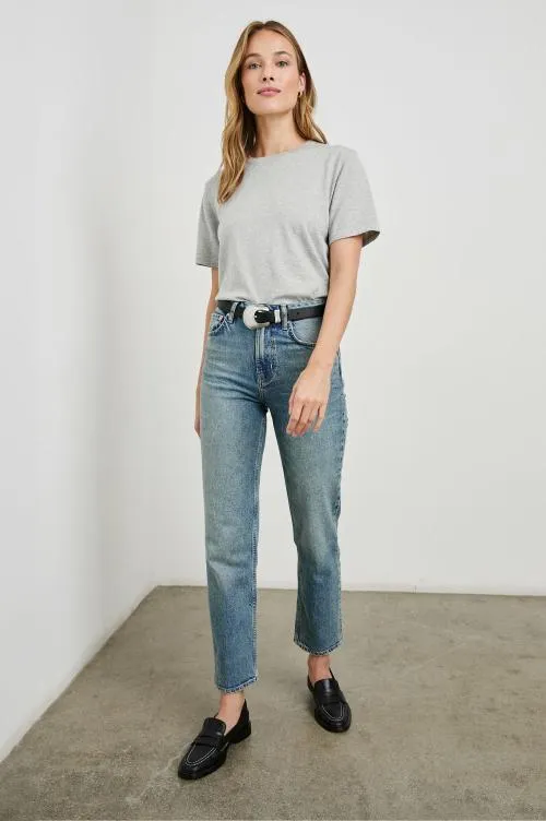 Women Rails Tees and Tanks Cotton Cashmere Tshirt Heather Grey Women Rails Tees and Tanks Cotton Cashmere Tshirt Heather Grey