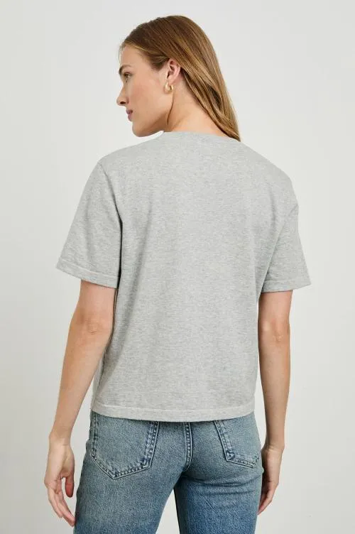 Women Rails Tees and Tanks Cotton Cashmere Tshirt Heather Grey Women Rails Tees and Tanks Cotton Cashmere Tshirt Heather Grey