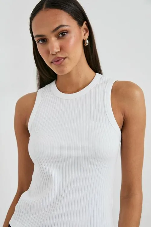 Women Rails Tees and Tanks The Racer Tank White