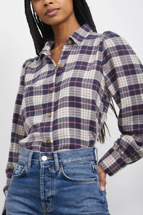 Women Rails Tops Angelica Shirt Almond Pink Navy