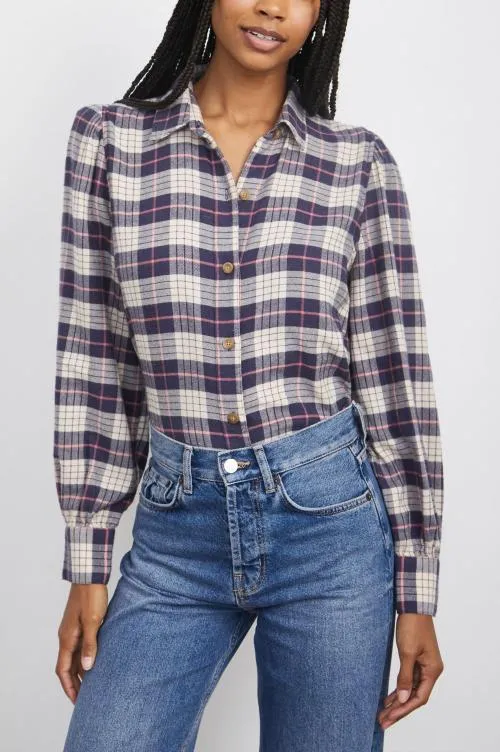 Women Rails Tops Angelica Shirt Almond Pink Navy
