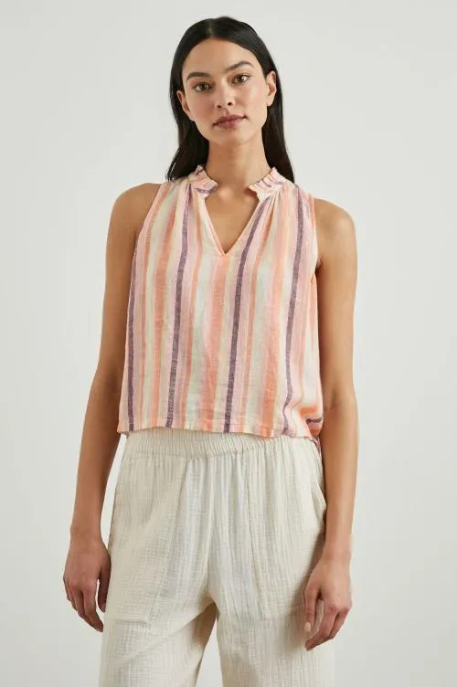Women Rails Tops Christy Top Papaya Stripe