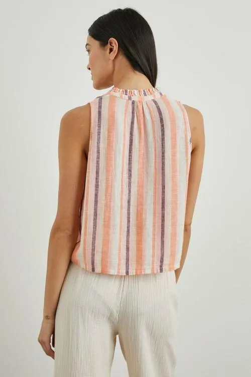 Women Rails Tops Christy Top Papaya Stripe Women Rails Tops Christy Top Papaya Stripe