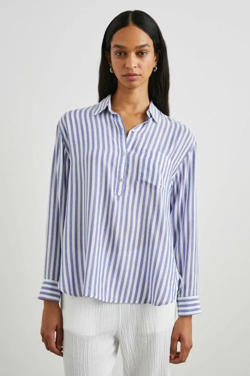 Women Rails Tops Elle Shirt Blue White Stripe