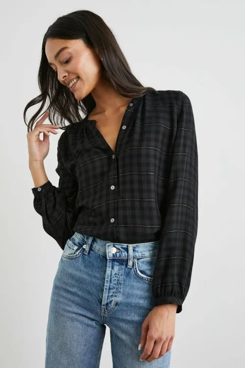 Women Rails Tops Eloise Top Onyx Lurex