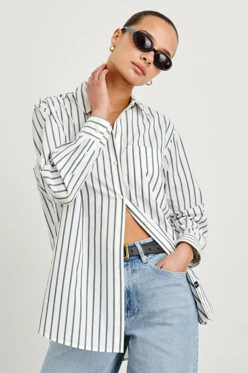 Women Rails Tops Elsa Shirt Chalk Slate Stripe