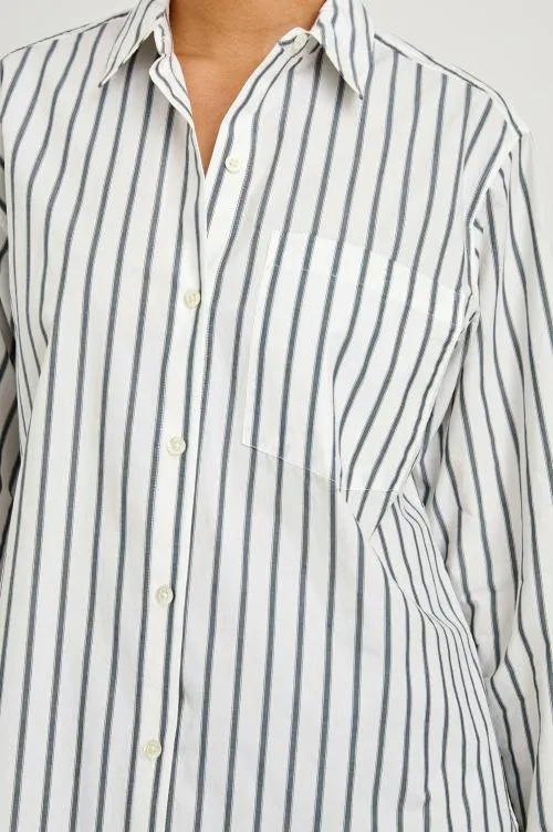 Women Rails Tops Elsa Shirt Chalk Slate Stripe Women Rails Tops Elsa Shirt Chalk Slate Stripe