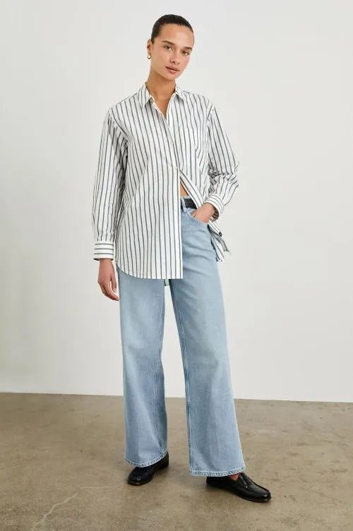 Women Rails Tops Elsa Shirt Chalk Slate Stripe Women Rails Tops Elsa Shirt Chalk Slate Stripe
