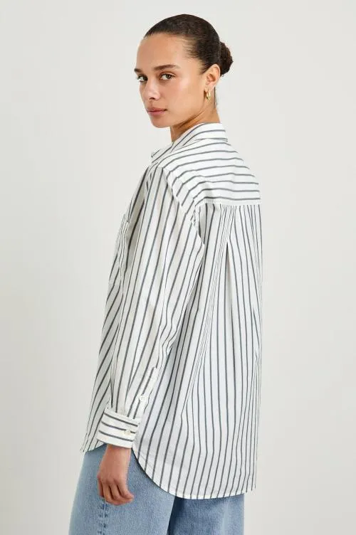 Women Rails Tops Elsa Shirt Chalk Slate Stripe Women Rails Tops Elsa Shirt Chalk Slate Stripe