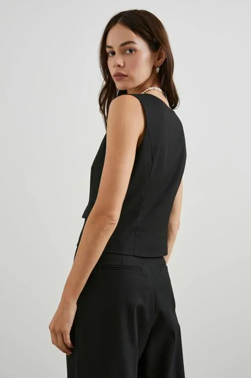 Women Rails Tops Guilia Vest Black Twill
