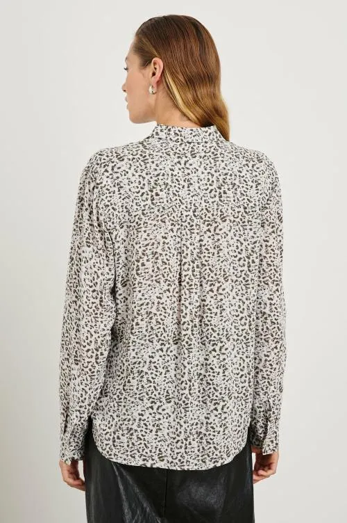 Women Rails Tops Josephine Shirt Charcoal Watercolor Cheetah Women Rails Tops Josephine Shirt Charcoal Watercolor Cheetah