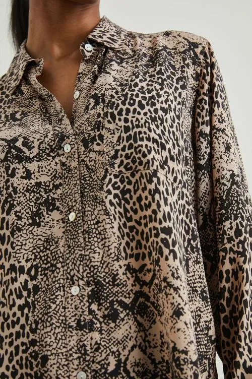 Women Rails Tops Josephine Shirt Taupe Mixed Animal Women Rails Tops Josephine Shirt Taupe Mixed Animal