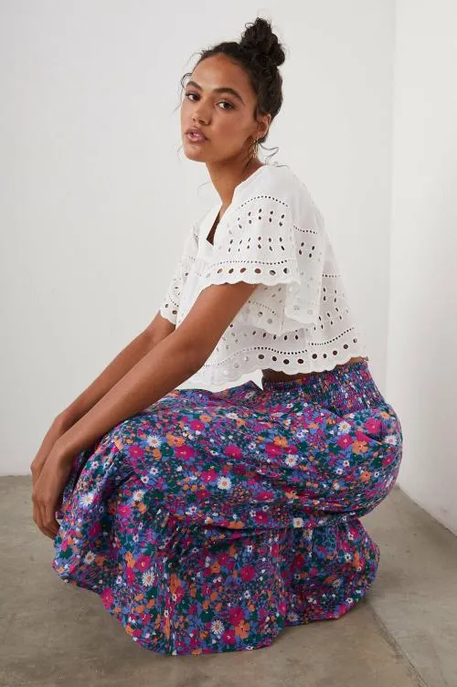 Women Rails Tops Kit Top White Eyelet Embroidery Women Rails Tops Kit Top White Eyelet Embroidery