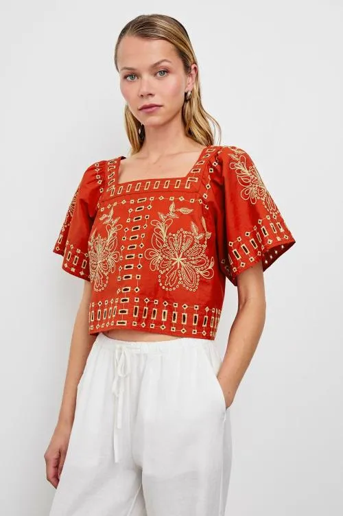 Women Rails Tops Laine Top Terracotta