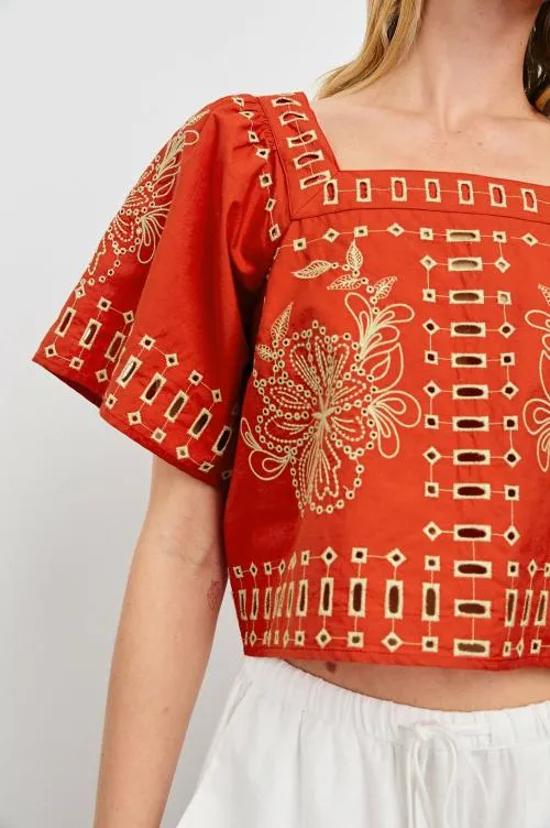 Women Rails Tops Laine Top Terracotta Women Rails Tops Laine Top Terracotta