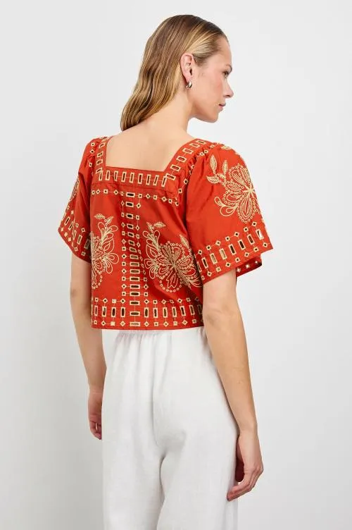Women Rails Tops Laine Top Terracotta Women Rails Tops Laine Top Terracotta