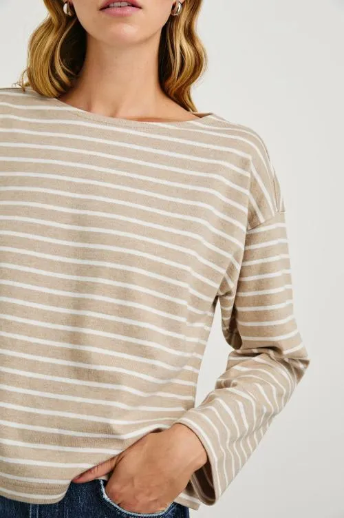 Women Rails Tops Macy Top Heather Beige Stripe