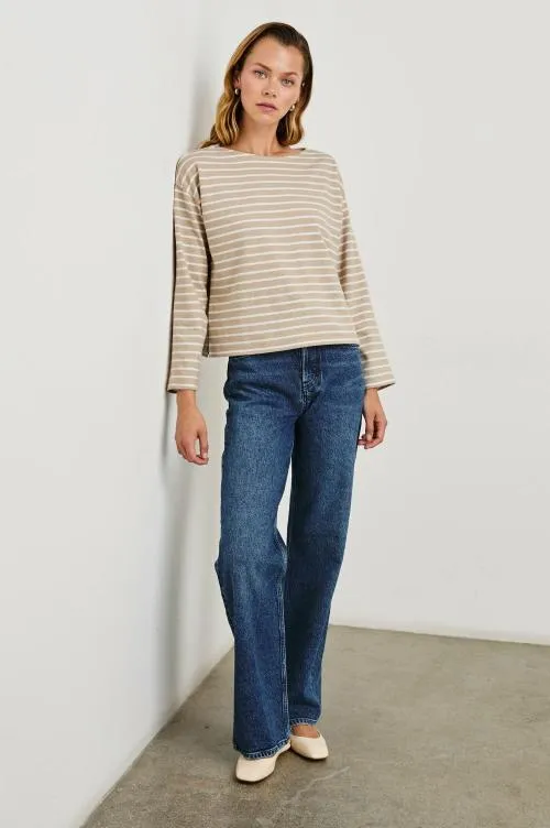 Women Rails Tops Macy Top Heather Beige Stripe