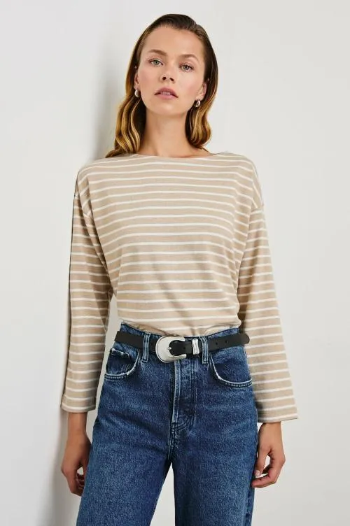 Women Rails Tops Macy Top Heather Beige Stripe