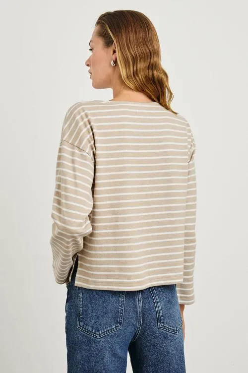 Women Rails Tops Macy Top Heather Beige Stripe