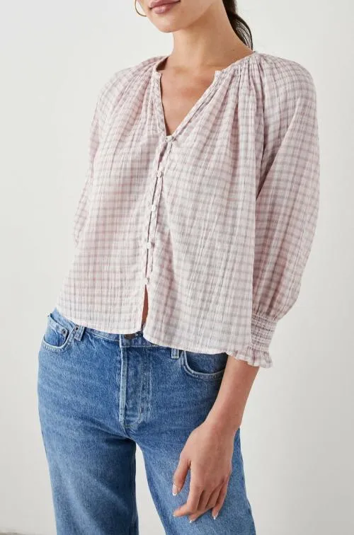 Women Rails Tops Mariah Top Soft Rose Check