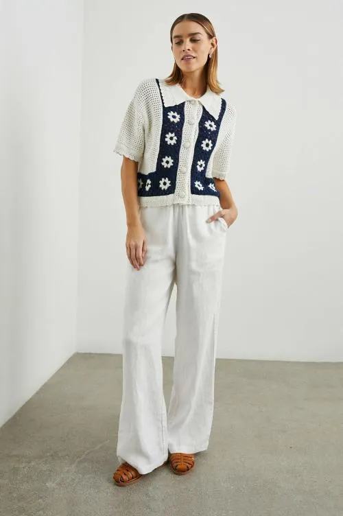 Women Rails Tops Milan Top Navy Crochet Daisies Women Rails Tops Milan Top Navy Crochet Daisies