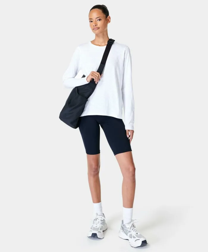 Women Refresh Crew Neck Long Sleeve Top White Sweaty Betty Long Sleeve Tops