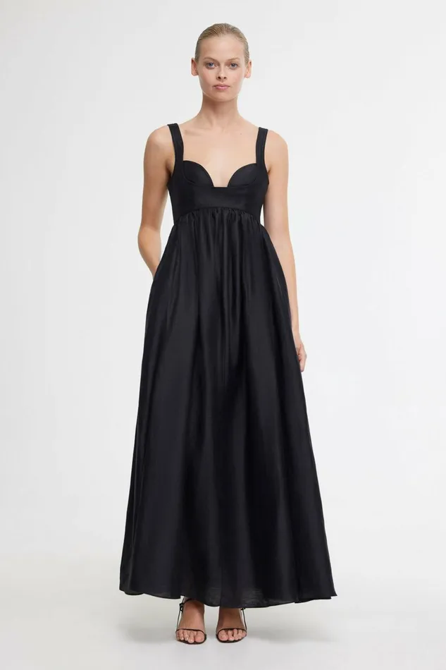 Women SANDGATE MIDI DRESS Black Acler Sale