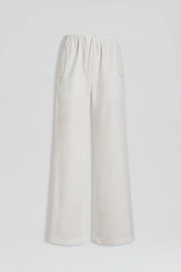 Women Scanlan Theodore POCKET CARGO WHITE Trousers Women Scanlan Theodore POCKET CARGO WHITE Trousers