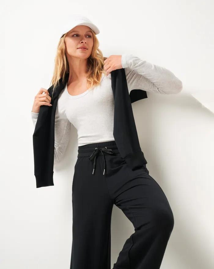 Women Shirts and Tops TravisMathew CLOUD RIB LONG SLEEVE TOP Heather Light Grey Women Shirts and Tops TravisMathew CLOUD RIB LONG SLEEVE TOP Heather Light Grey