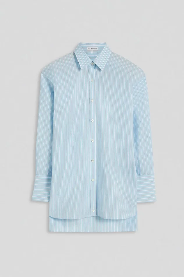 Women Shirts Scanlan Theodore STRIPED SHIRT PALEBLUE Women Shirts Scanlan Theodore STRIPED SHIRT PALEBLUE