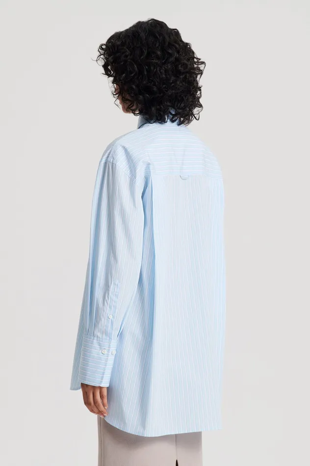 Women Shirts Scanlan Theodore STRIPED SHIRT PALEBLUE Women Shirts Scanlan Theodore STRIPED SHIRT PALEBLUE