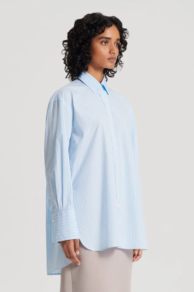 Women Shirts Scanlan Theodore STRIPED SHIRT PALEBLUE Women Shirts Scanlan Theodore STRIPED SHIRT PALEBLUE