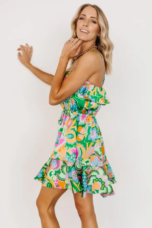 Women Short Dresses Baltic Born Braiden Short Dress Green Multi Floral Women Short Dresses Baltic Born Braiden Short Dress Green Multi Floral