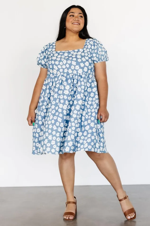 Women Short Dresses Baltic Born McKell Mini Dress Chambray Floral Women Short Dresses Baltic Born McKell Mini Dress Chambray Floral