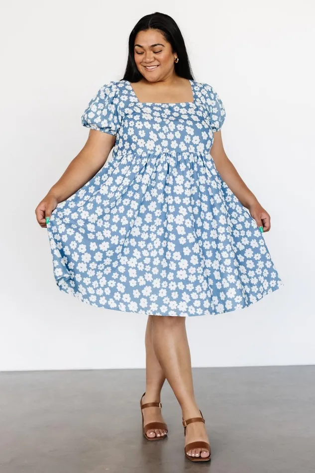 Women Short Dresses Baltic Born McKell Mini Dress Chambray Floral Women Short Dresses Baltic Born McKell Mini Dress Chambray Floral