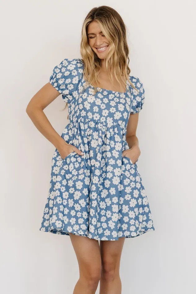 Women Short Dresses Baltic Born McKell Mini Dress Chambray Floral Women Short Dresses Baltic Born McKell Mini Dress Chambray Floral
