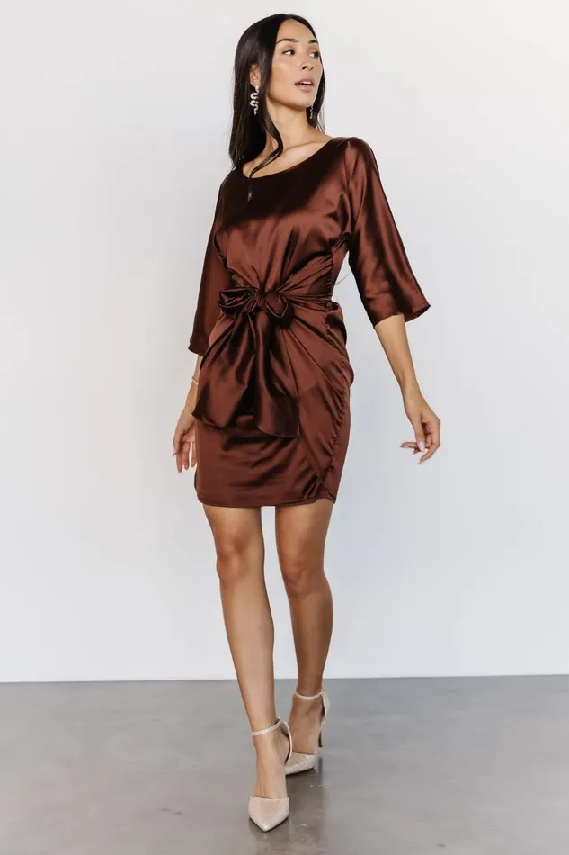 Women Short Dresses Baltic Born Theo Mini Dress Brown Women Short Dresses Baltic Born Theo Mini Dress Brown