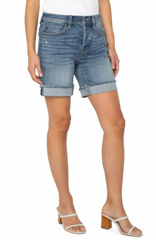 Women Shorts Liverpool Los Angeles The Keeper Short With Fray Cuff Fair Oaks