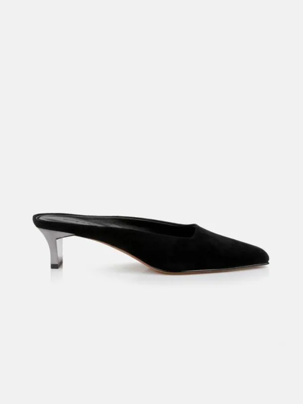 Women SIA Suede Black Clergerie Mules